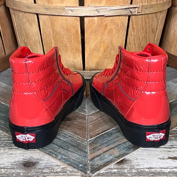 Vans Sk8-Hi Platform 2 David Bowie Ziggy Stardust Red Patent Sneaker Womens 6.5 - Picture 9 of 12